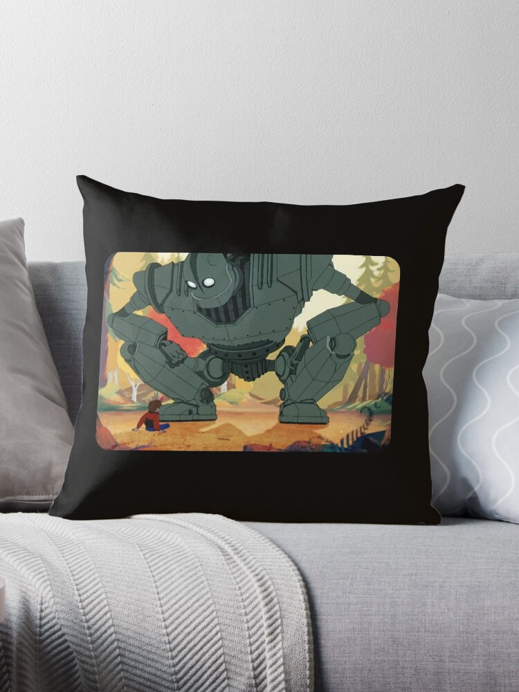 The Iron Giant Rises Throw Pillow