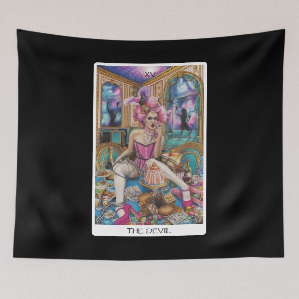 Item preview, The Devil Tarot Card Art - Black designed and sold by Artbykayleighb.