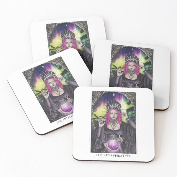 Item preview, The High Priestess Tarot Card Art - White designed and sold by Artbykayleighb.