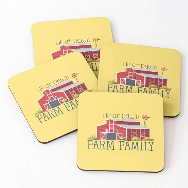 Item preview, Up at Dawn Farm Family (on Yellow) designed and sold by PawsitiveMum.