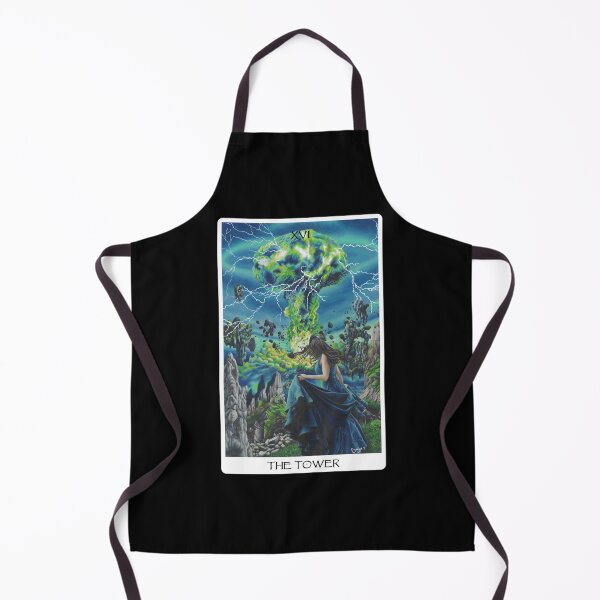 Item preview, The Tower Tarot Card - Black designed and sold by Artbykayleighb.
