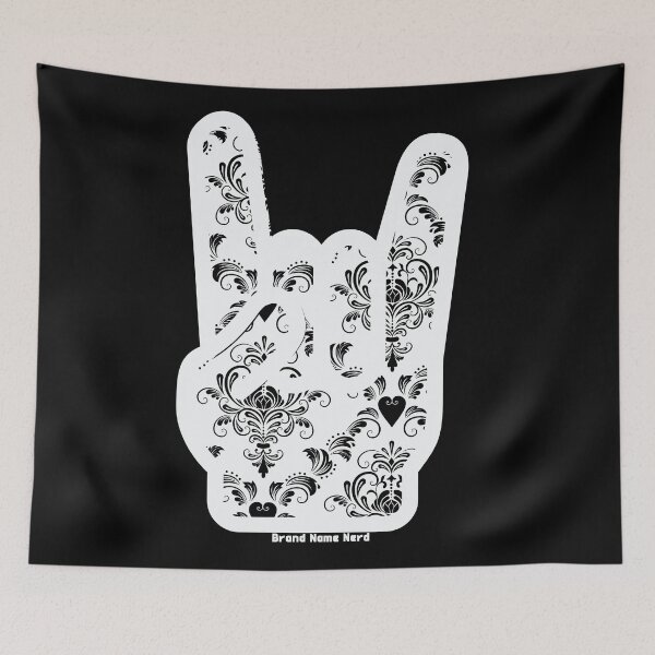 Item preview, The Horns with a Flourish - A Fancy for Metal designed and sold by BrandNameNerd.