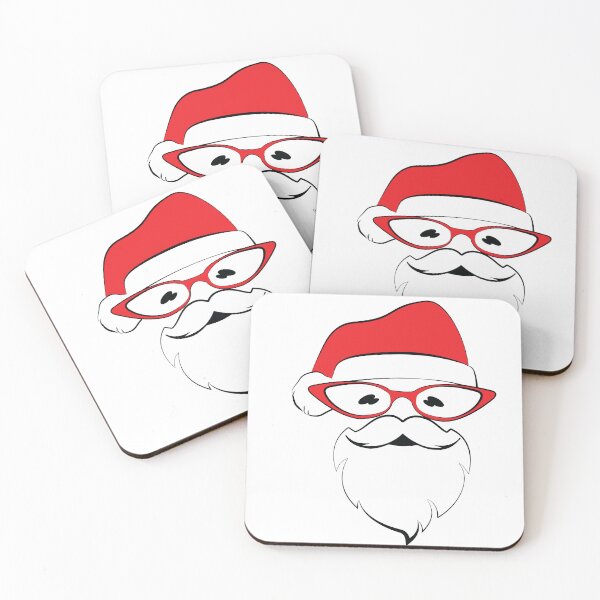 Item preview,  Cool Santa in red vintage glasses   designed and sold by FaddyFog.