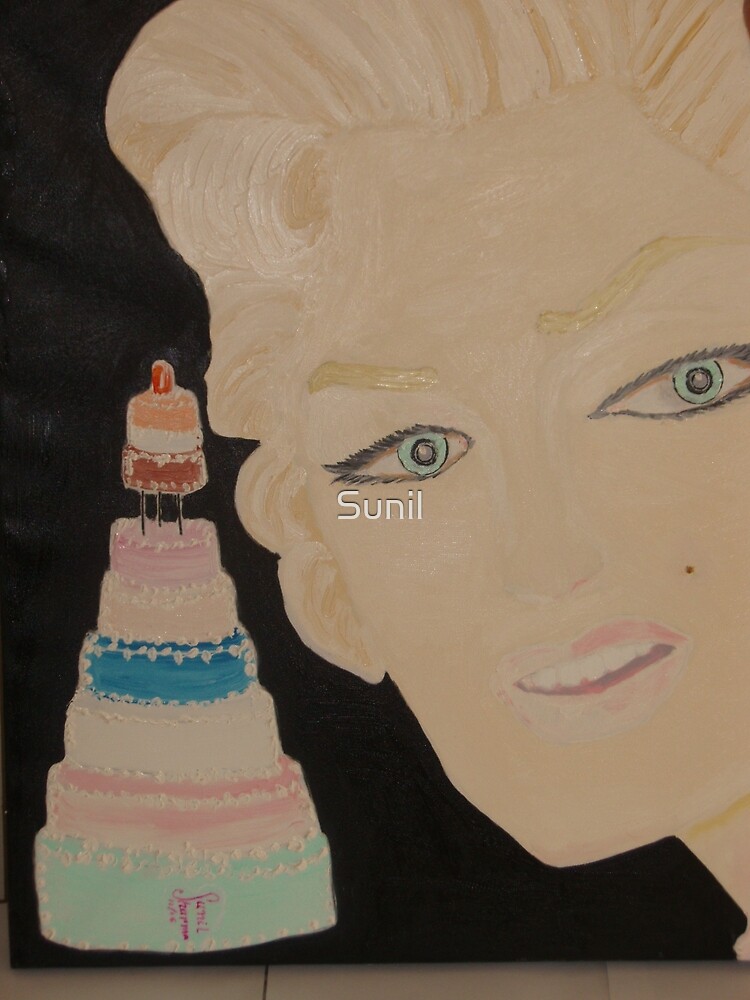 "Marilyn Monroe a Cake for JFK 's Birthday 1962" by Sunil Redbubble