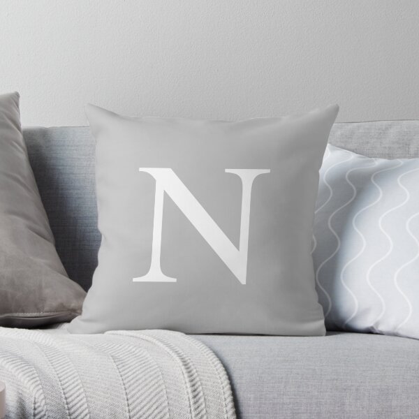 Grey letter clearance cushions