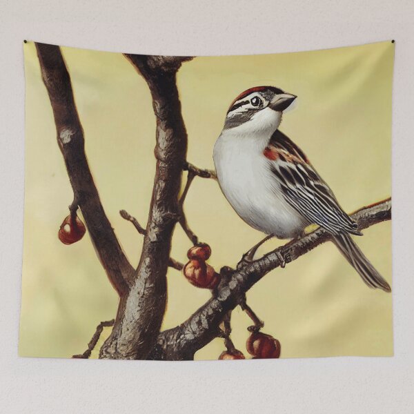 Item preview, Sparrow On A Bonsai Tree Branch designed and sold by john-ess.
