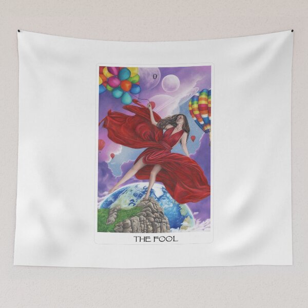 Item preview, The Fool Tarot Card - White designed and sold by Artbykayleighb.