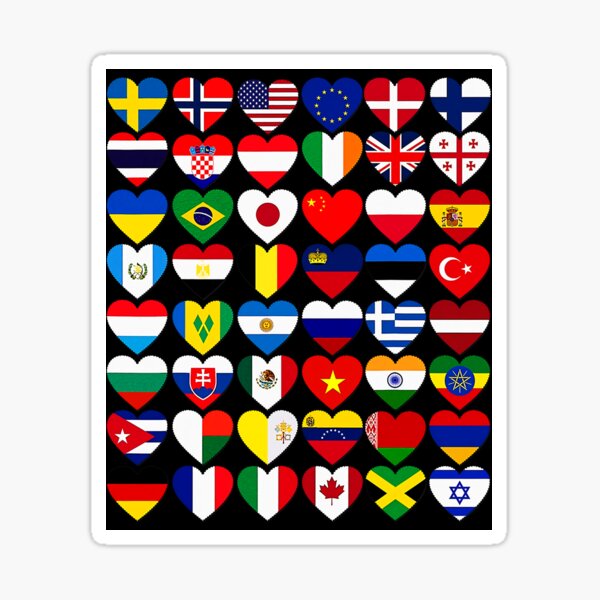 "Flags Of The Countries International" Sticker for Sale by Robertflyn