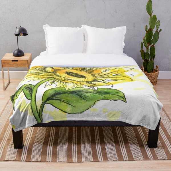 Item preview, Splatter Watercolor and Ink Sunflower designed and sold by InBloomInk.