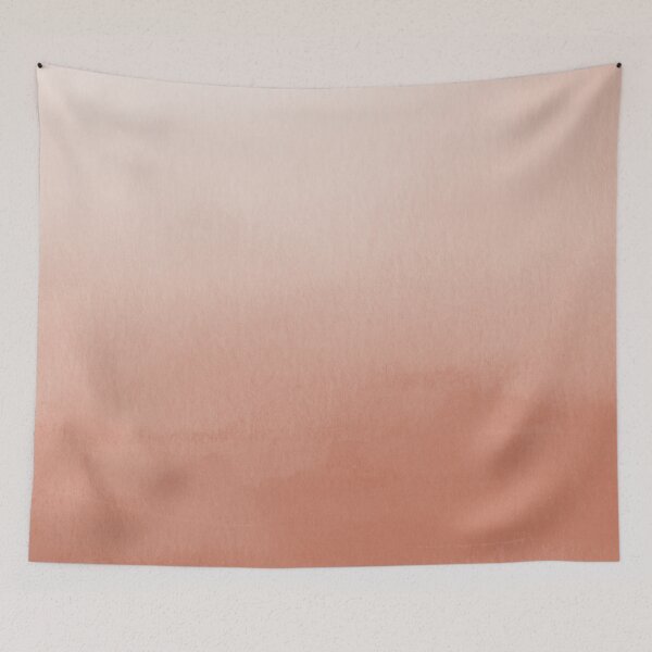 Item preview, Muted Coral Watercolor Ombre Gradient Blend Abstract Pairs BHG 2023 Color of the Year Canyon Ridge designed and sold by ColorOfTheYears.