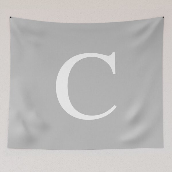 Item preview, Silver Gray Basic Monogram C designed and sold by rewstudio.