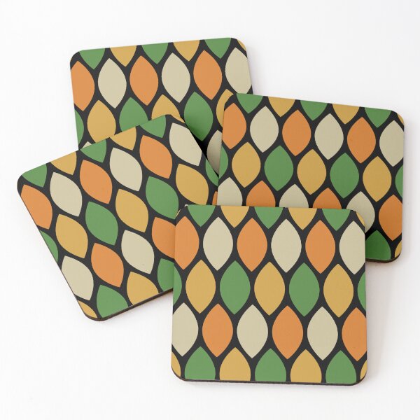 Item preview, 60s 70s inspired retro leaf pattern designed and sold by 247vibes.