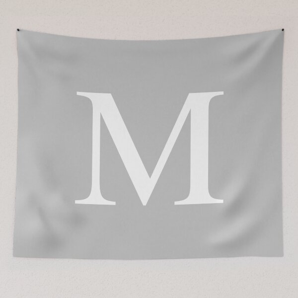 Item preview, Silver Gray Basic Monogram M designed and sold by rewstudio.