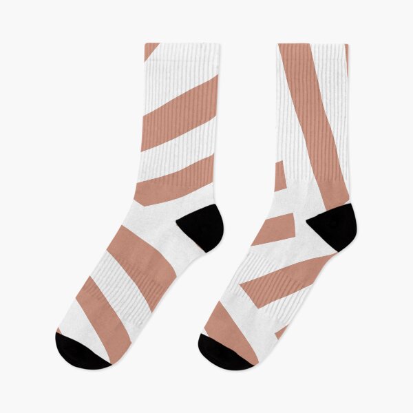 Aperçu de l'œuvre Muted Coral White Abstract Stripe Pattern Pairs BHG 2023 Color of the Year Canyon Ridge créée et vendue par ColorOfTheYears.