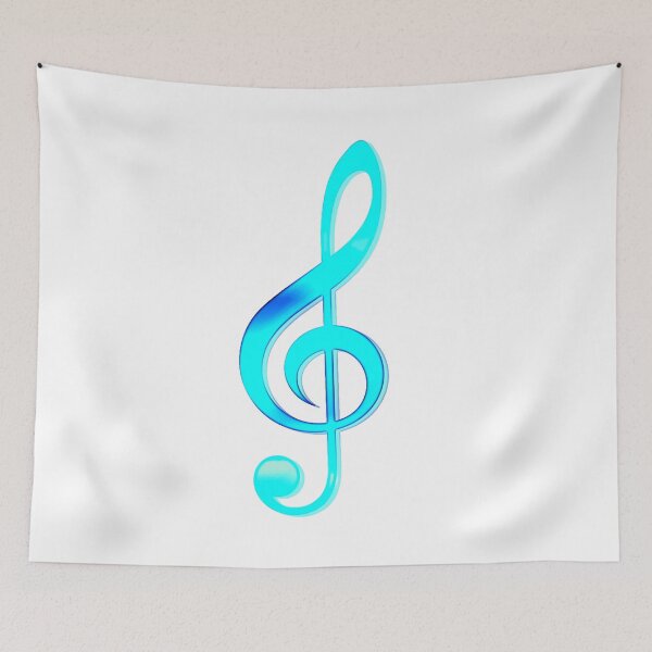Item preview, Turquoise Treble Clef, Music Style designed and sold by Dven-Clothes.