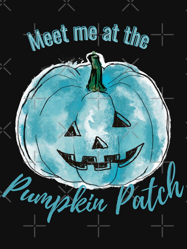 Discover Meet me at the pumpkin patch teal pumpkin Racerback Tank Top