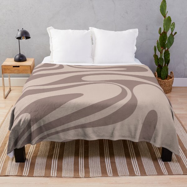 Item preview, Retro Fantasy Swirl Abstract Pattern in Cocoa Powder Brown designed and sold by kierkegaard.