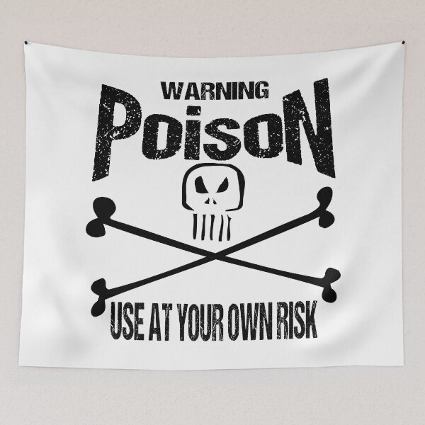 Item preview, Warning Skull Poison Label Use at your own Risk #5 designed and sold by SimonSay.