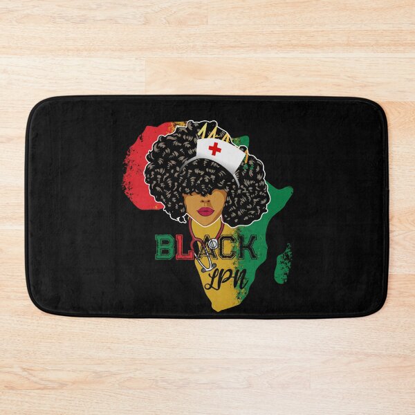 Aperçu de l'œuvre Infirmière IAA noire Messy Bun Pride Mois de l'histoire des Noirs africains créée et vendue par wienssyzdeks.