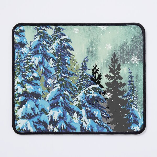 Item preview, Winter Solstice Snowflakes Pine Trees in Snow designed and sold by tamdevo1.