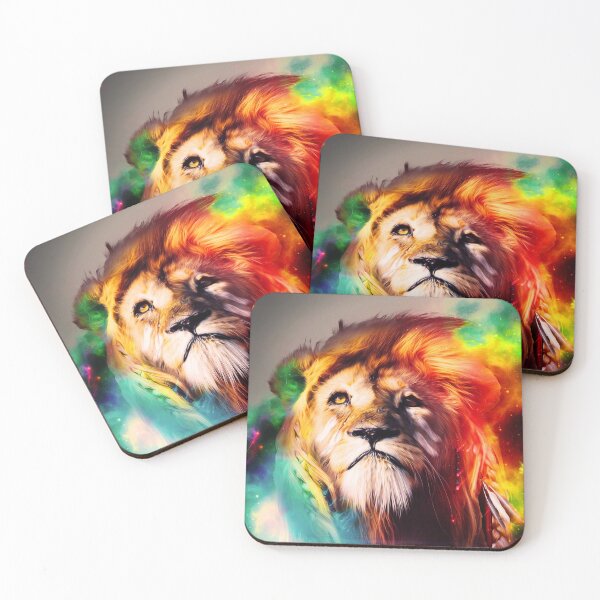 Item preview, Colorful lion 2, abstract art designed and sold by zeljana0504.