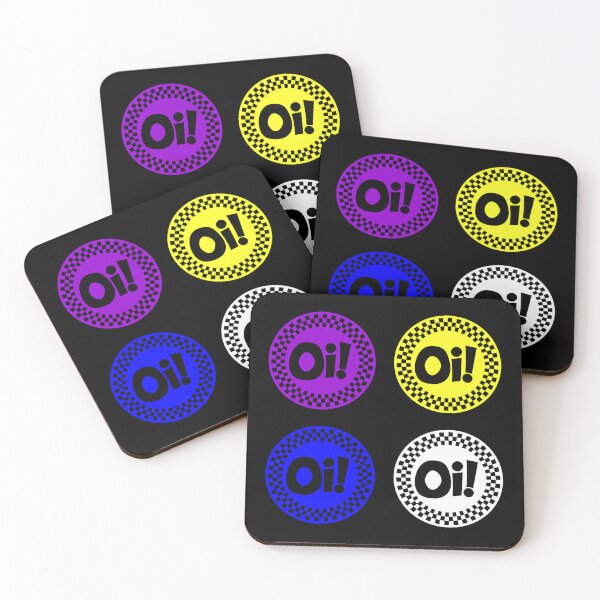 Item preview, Oi-Checker Circle Sticker Pack--Dark Violet, Laser Lemon, Blue, & White designed and sold by SCHPiDAUU.