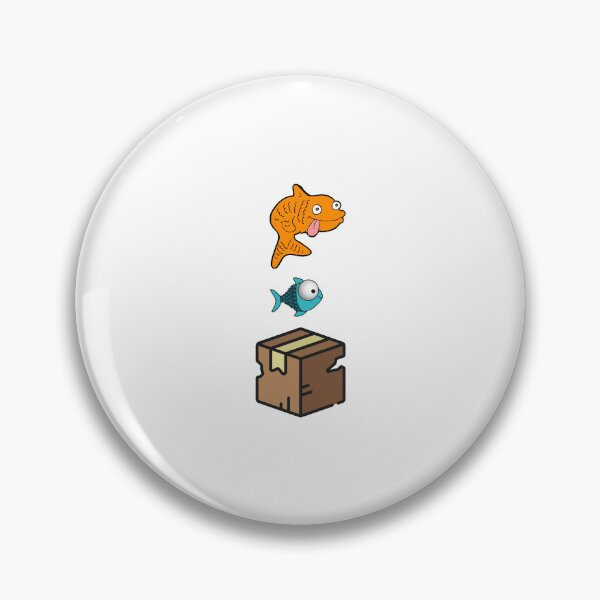 Item preview, Big Fish Little Fish Cardboard Box - Cartoon Style designed and sold by ImagesDesigns.
