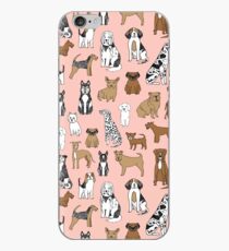 Dogs Dogs Dogs - Pink Background iPhone Case