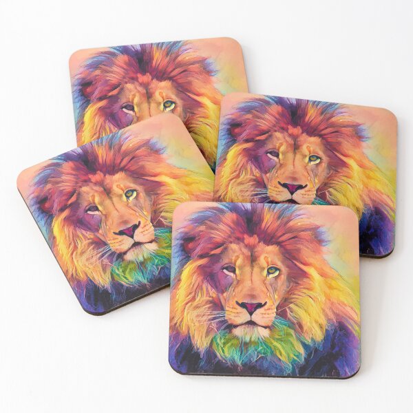 Item preview, Colorful lion 4, abstract art designed and sold by zeljana0504.