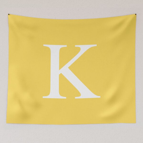 Item preview, Mustard Yellow Basic Monogram K designed and sold by rewstudio.