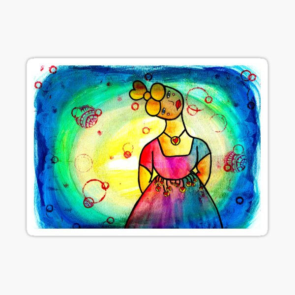 Pink Bubbles GRRL (0782) Sticker