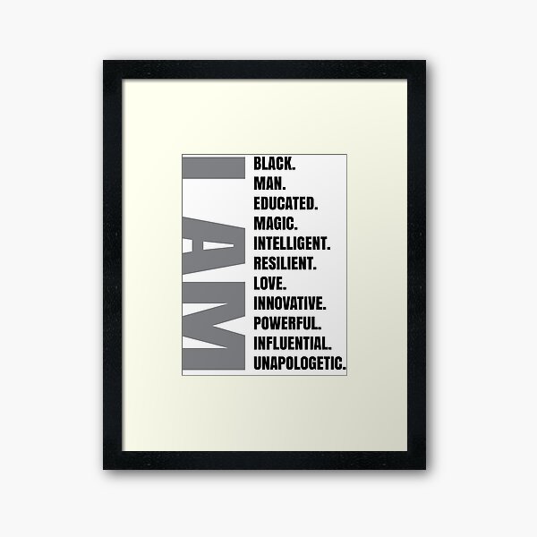 Power of Man, Framed Inspirational Black Art