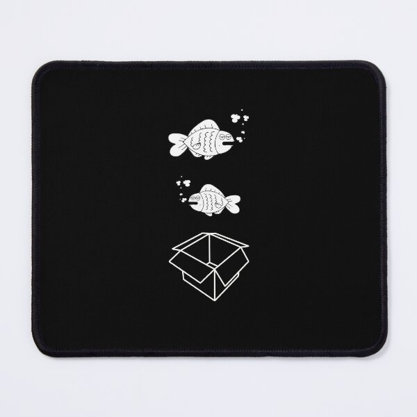 Item preview,  Big Fish Little Fish Cardboard Box - Black And White designed and sold by ImagesDesigns.