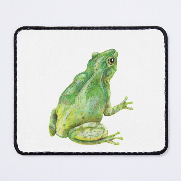 Item preview, Frog painting green yellow brown spots designed and sold by handmadehipsters.
