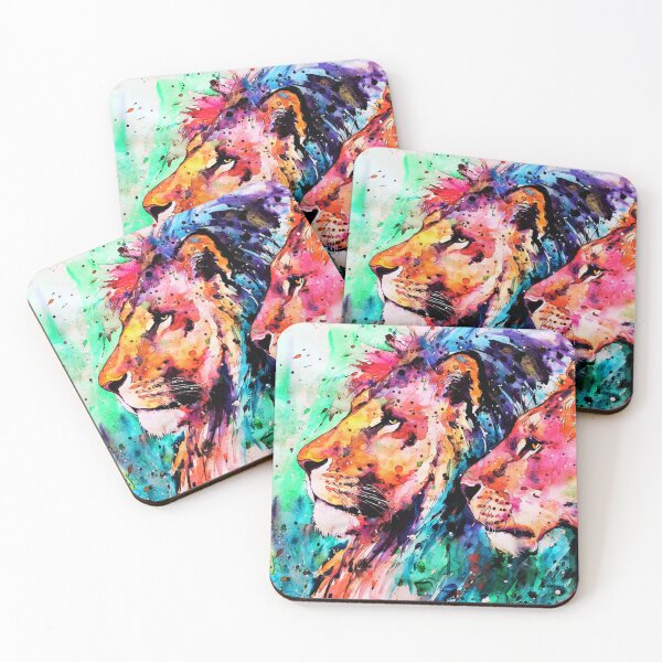 Item preview, Colorful lions 5, abstract art designed and sold by zeljana0504.