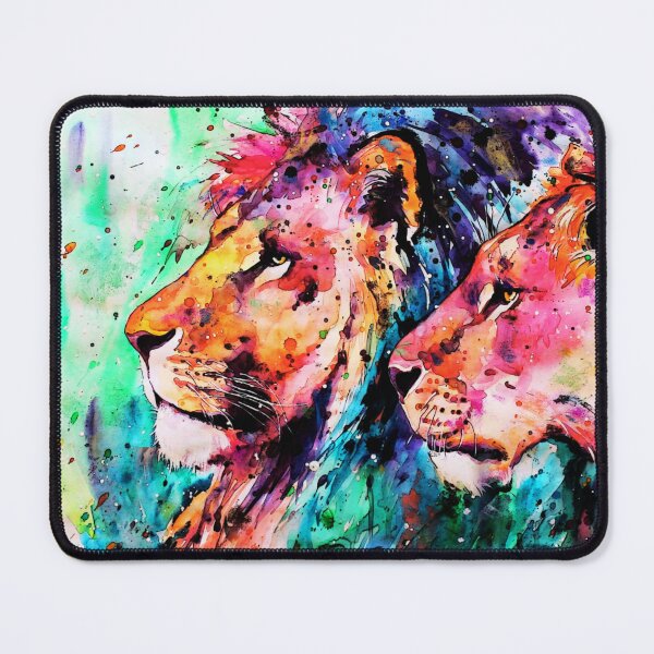 Item preview, Colorful lions 5, abstract art designed and sold by zeljana0504.