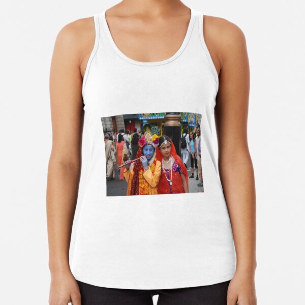 Radha Krishan at Rath Yathra Racerback Tank Top