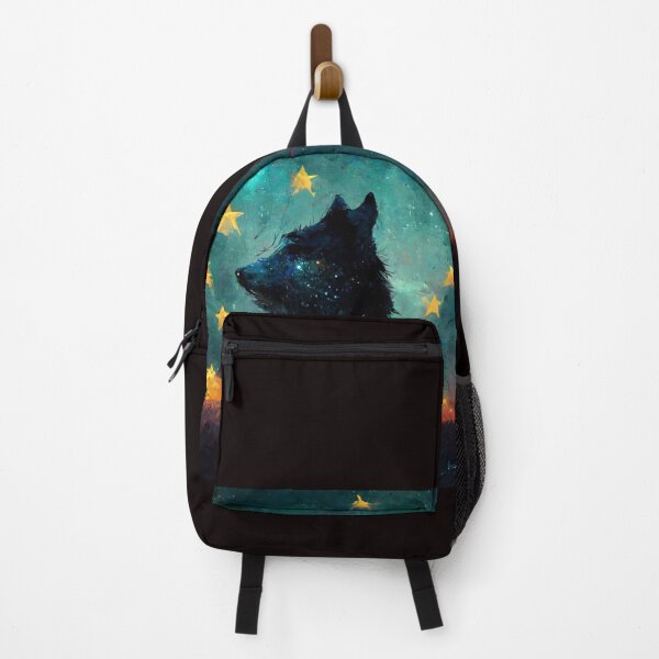 Item preview, black wolf starry ,Wolf Howling at the Moon designed and sold by hassendz.
