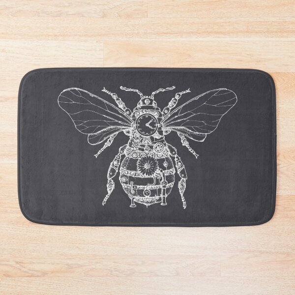 Item preview, Steampunk Bee (White Lineart) designed and sold by Sam Deacon Art.