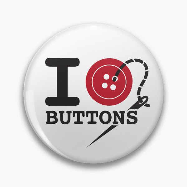 Item preview, I Button Buttons - Black Text designed and sold by Essoterika.