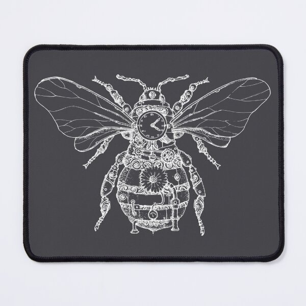 Item preview, Steampunk Bee (White Lineart) designed and sold by Sam Deacon Art.