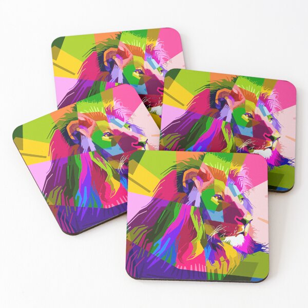 Item preview, Colorful lion 6, abstract art designed and sold by zeljana0504.