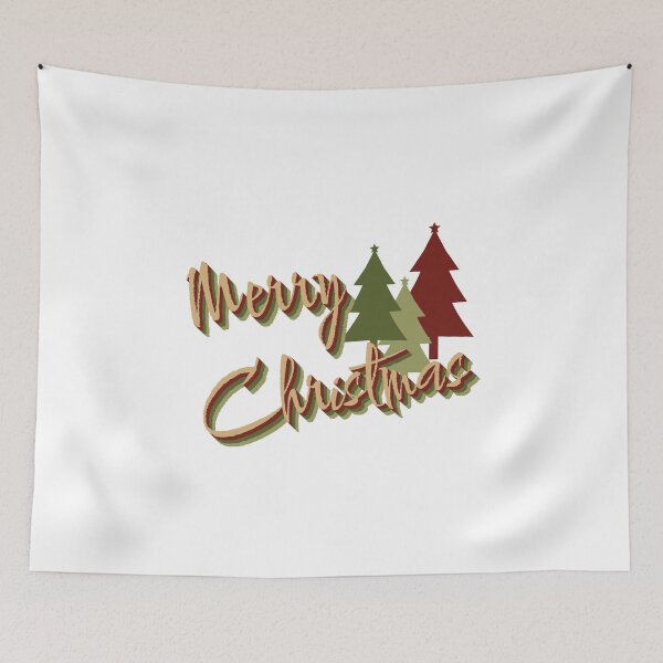 Item preview, Vintage Merry Christmas text tree designed and sold by Ashlison.