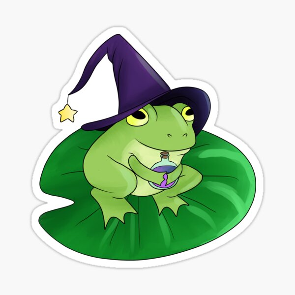 Frog Wizard Sticker
