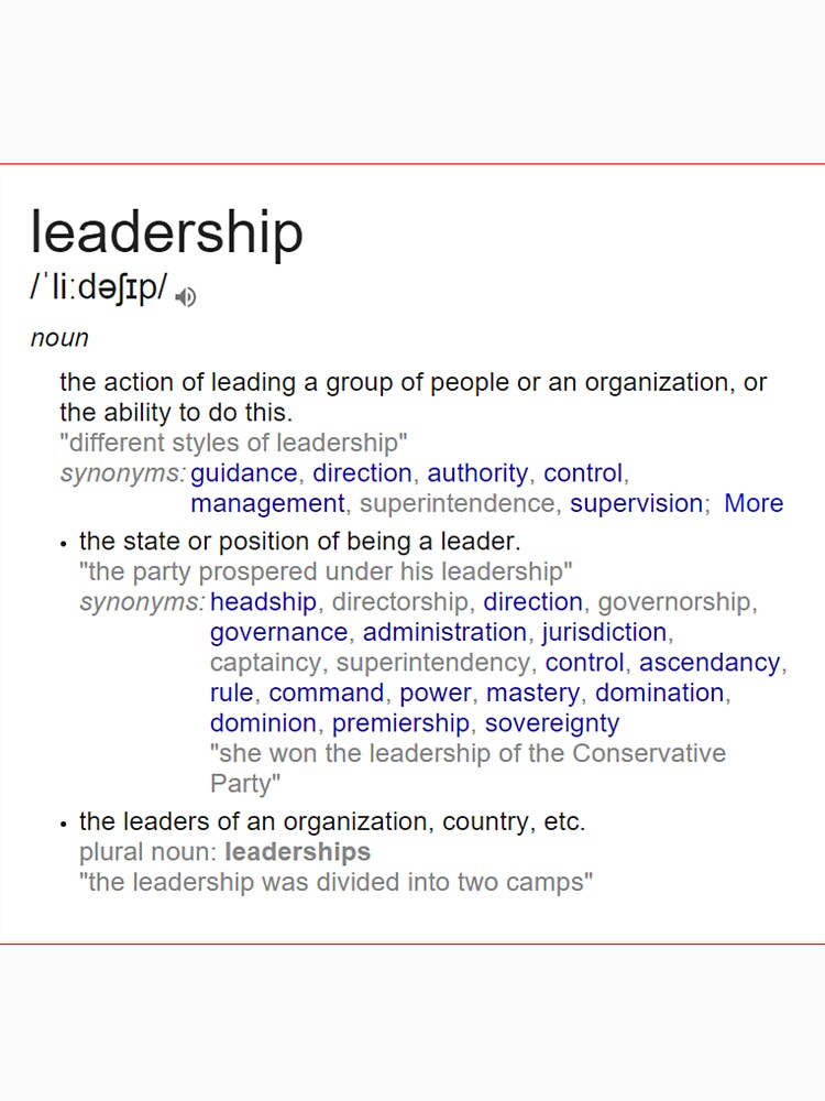 What does leadership mean ? by santoshputhran