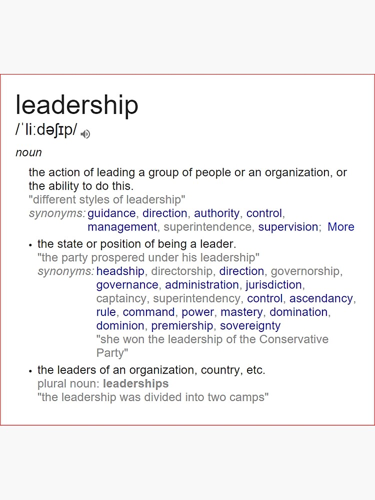Leadership Definition / Leading in CHISD