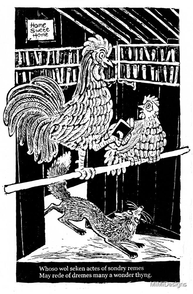 "Chanticleer and Pertelote" by MiMiDesigns Redbubble
