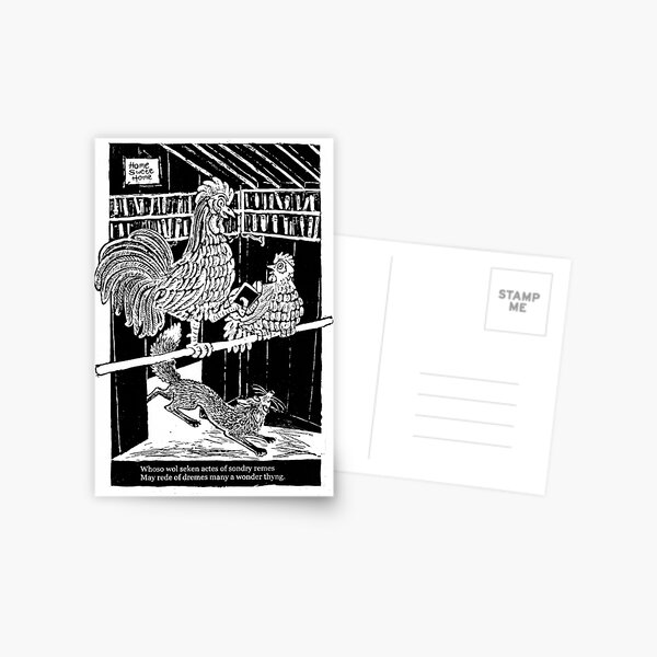Chanticleer and Pertelote Postcard