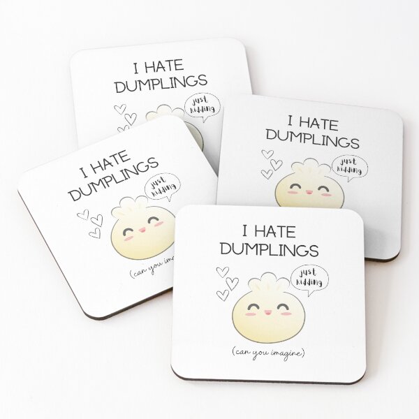 Item preview, i love dumplings heart t shirt sticker hydro flask i hate dumplings just kidding can you imagine designed and sold by JadedVintage.