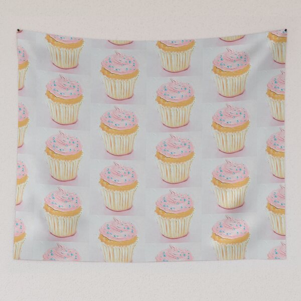 Item preview, Vanilla Cupcake with strawberry frosting designed and sold by MatsonArtDesign.